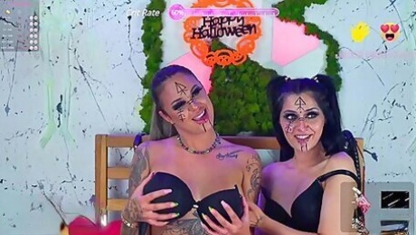 Goth Sluts Playing With Their Feet