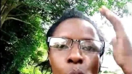 young black girl masturbating in the garden
