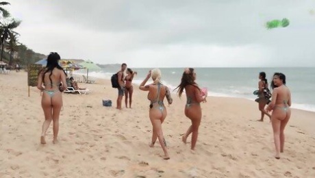 Hot influencer kisses married tourist on beach in Brazil!