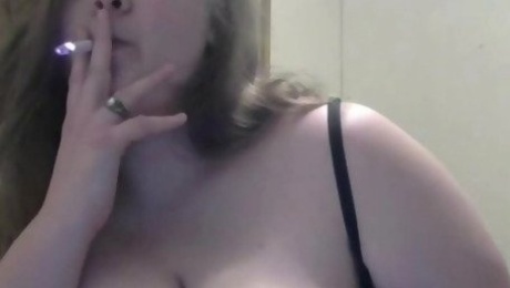 Smoking & Showing Off My Huge 48DDD Tits On Webcam Show