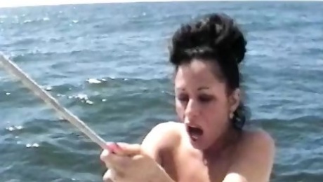 Bitch getting fucked on boat