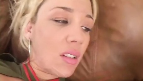 Beautiful blonde with round tits and ass gets her anus fuck