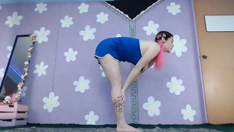 Yoga Workout Livestream Flashing Latina Nip Slip Beginner