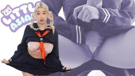 Little Asians - Nerdy Asian With Big Natural Tits Chloe Surreal Seduces The Cool College Boy