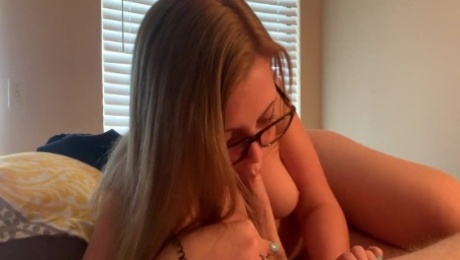 Sexy High School Girl in glasses Megan Taylor made me cum too Quick