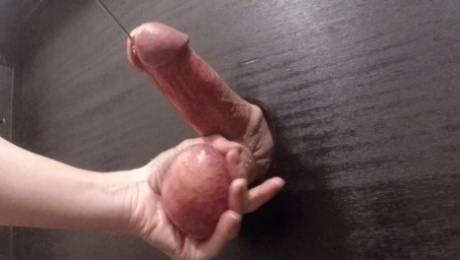 GloryHole Milking Handjob | Sounding And Ball Squeezing With Cum In Hand