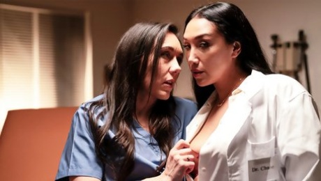 Spic wife doctor seduces petite nurse