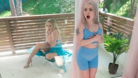Video  Stunning models Kendra Sunderland and Haley Spades are fucking with a big guy